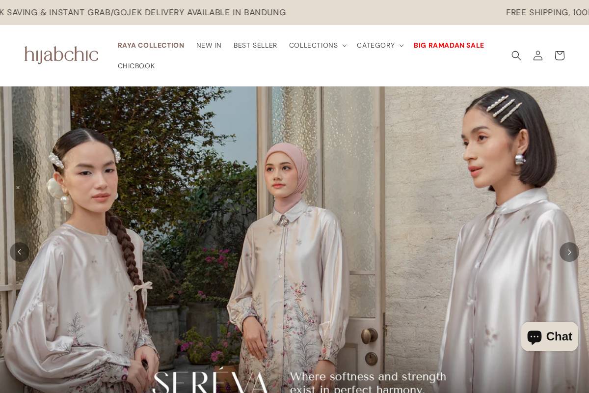 hijabchic.co.id homepage screenshot