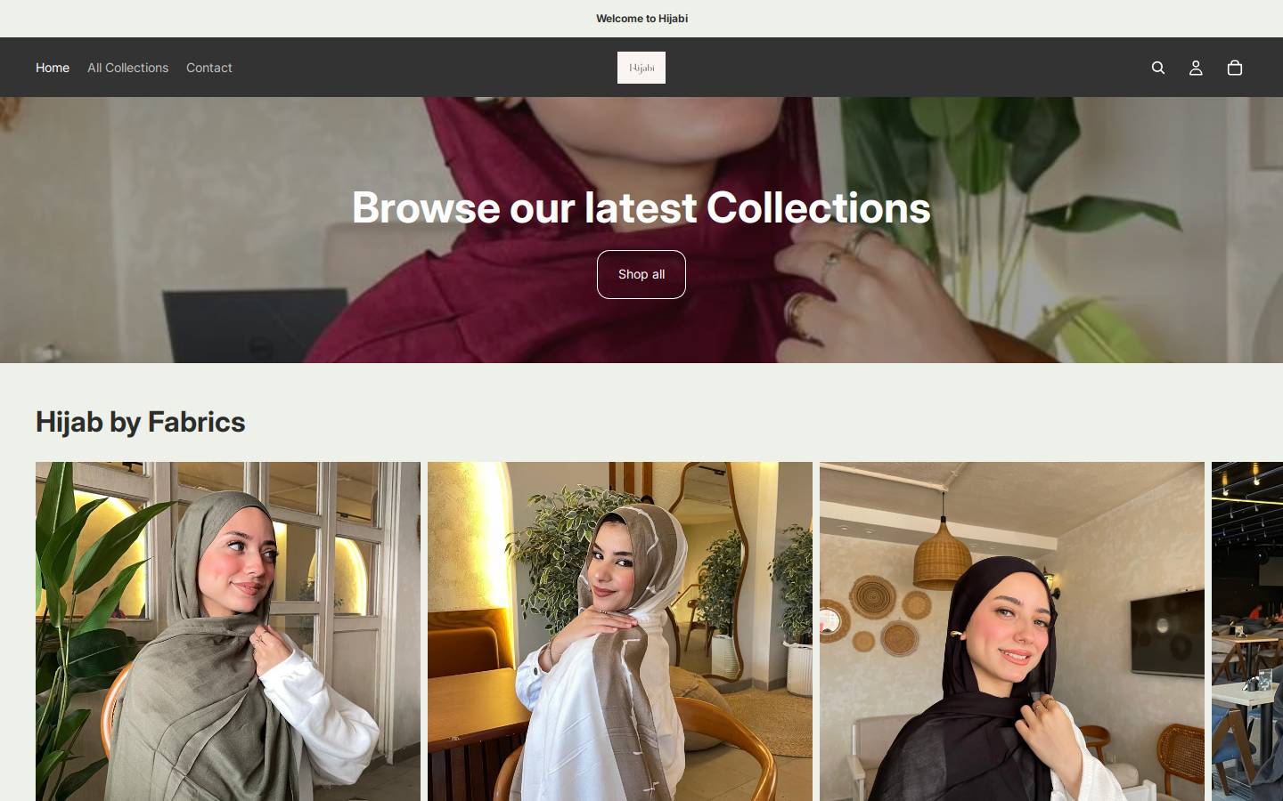 hijabiwear.com homepage screenshot