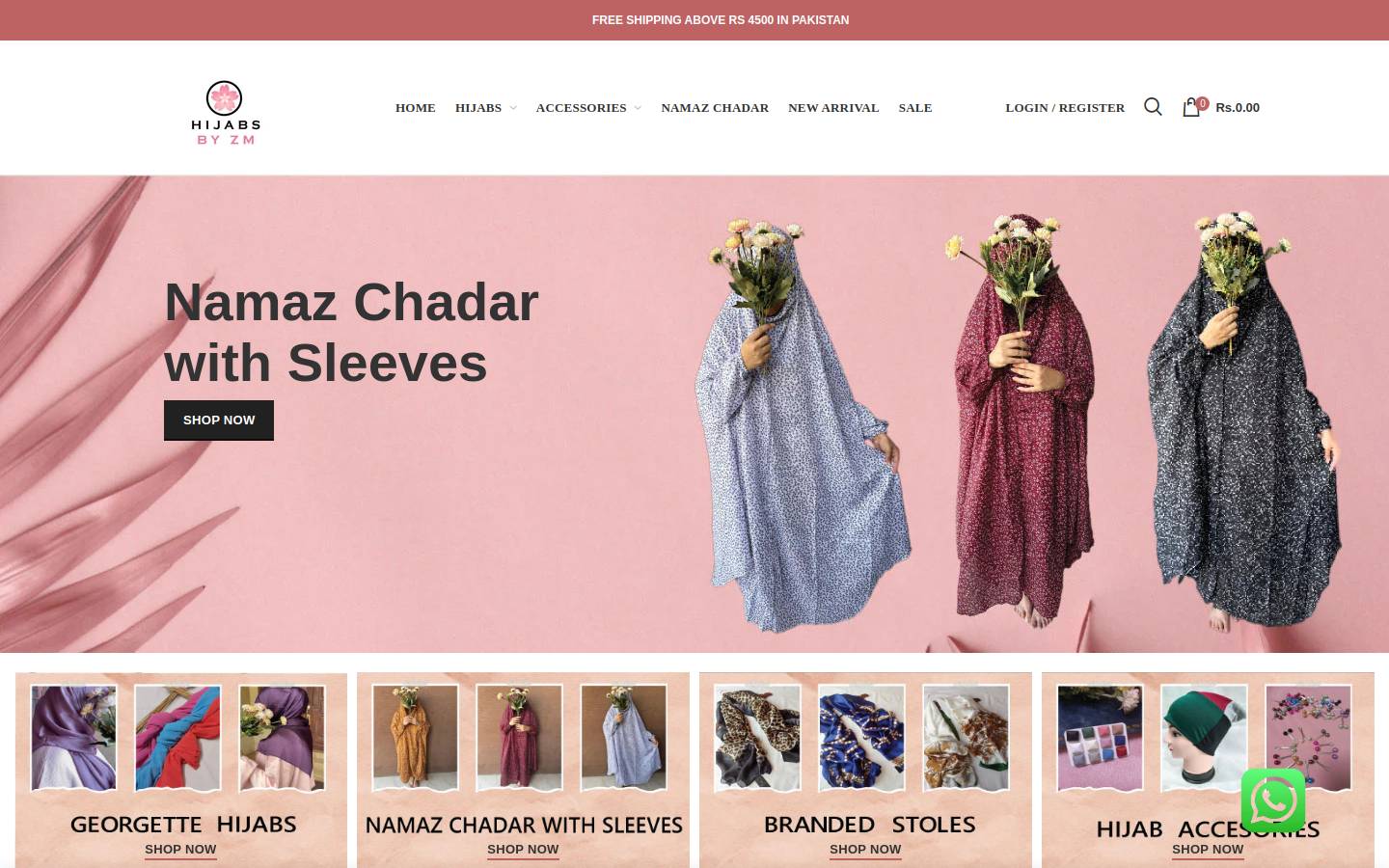 hijabsbyzm.com homepage screenshot