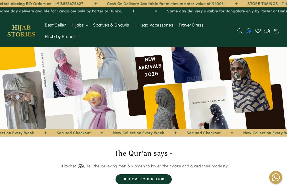 hijabstories.in homepage screenshot