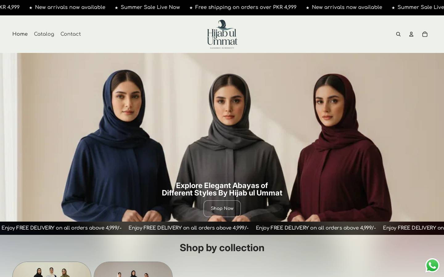 hijabulummat.shop homepage screenshot