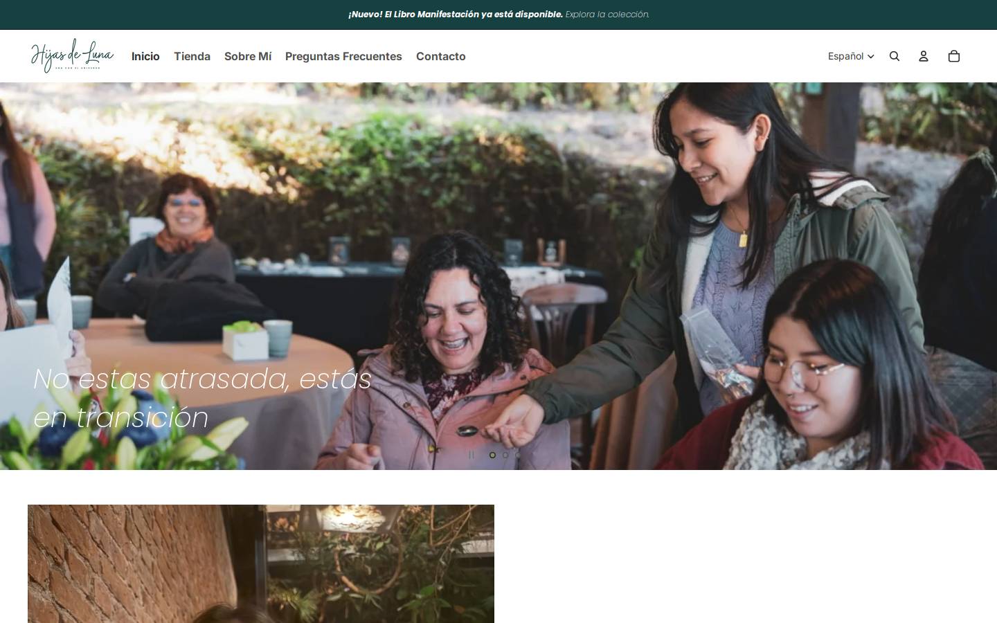 hijasdeluna.com homepage screenshot