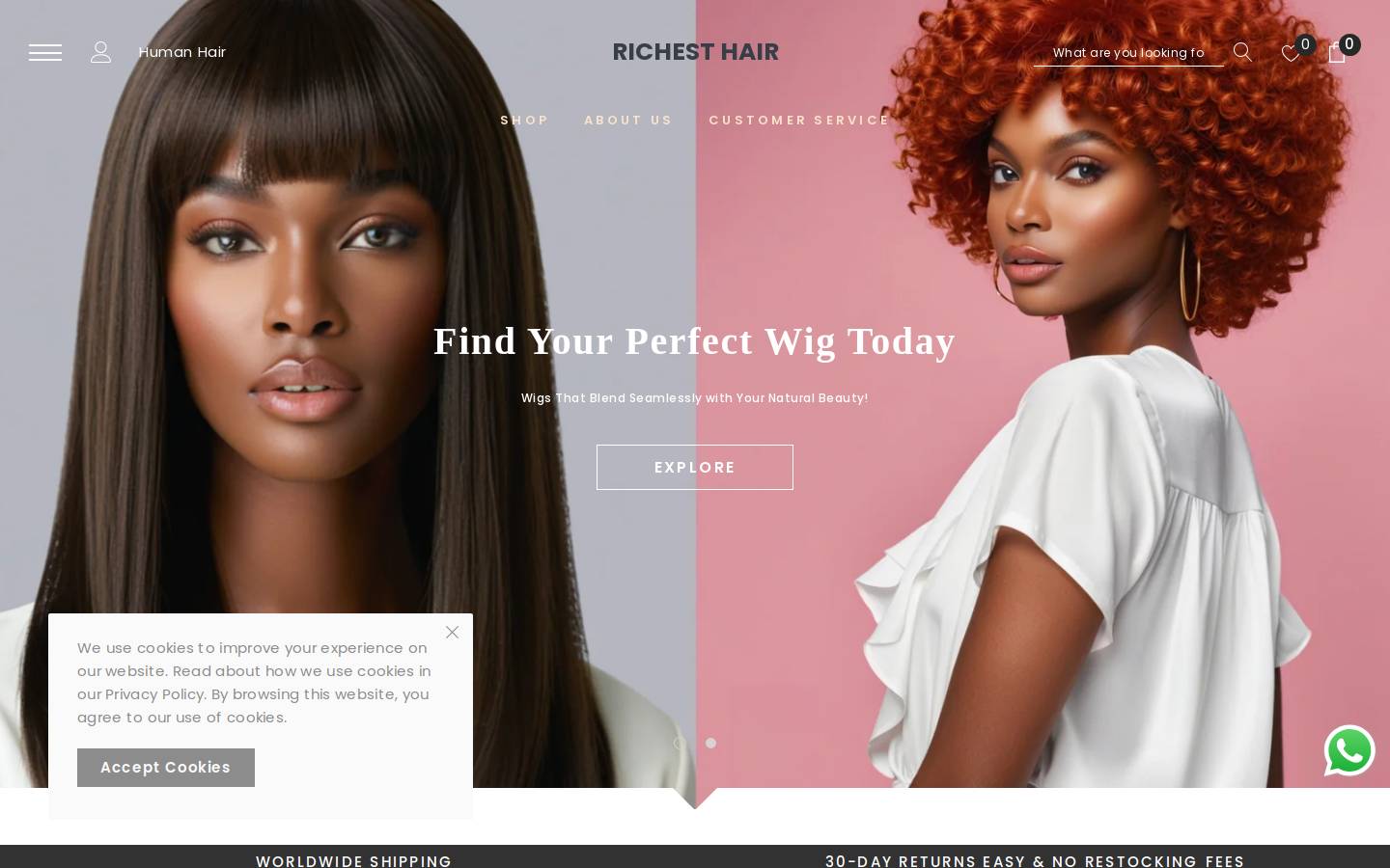 hijeannehair.com homepage screenshot