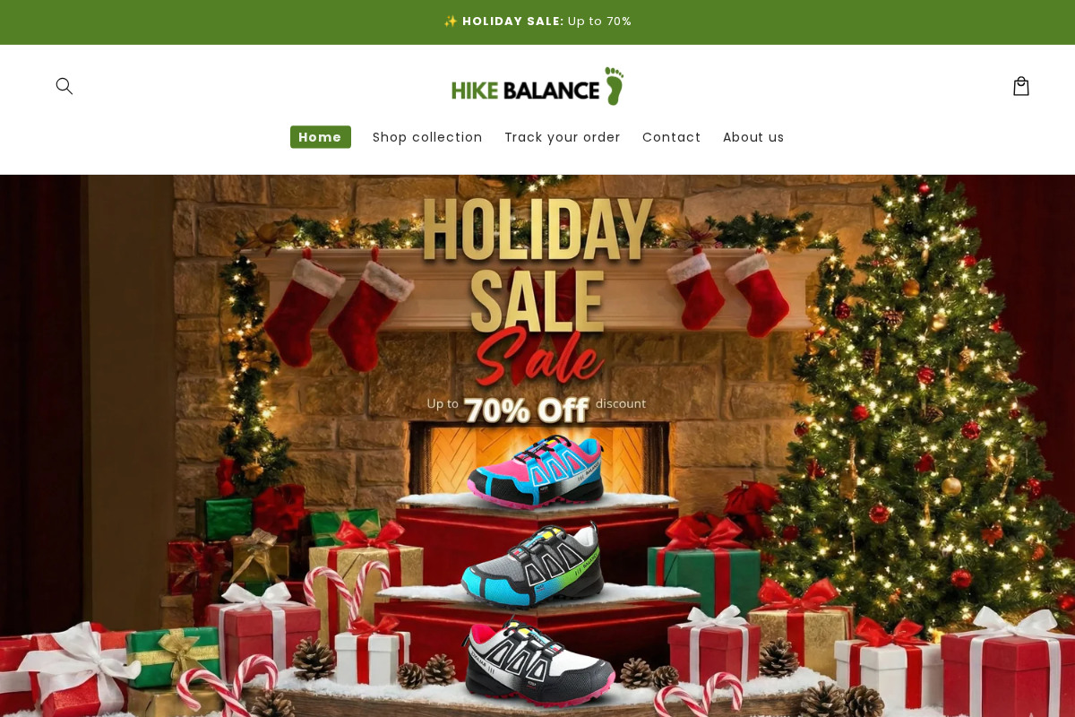 Hikebalance homepage screenshot