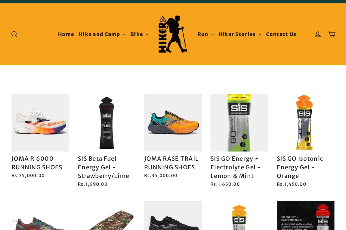 Hiker homepage screenshot