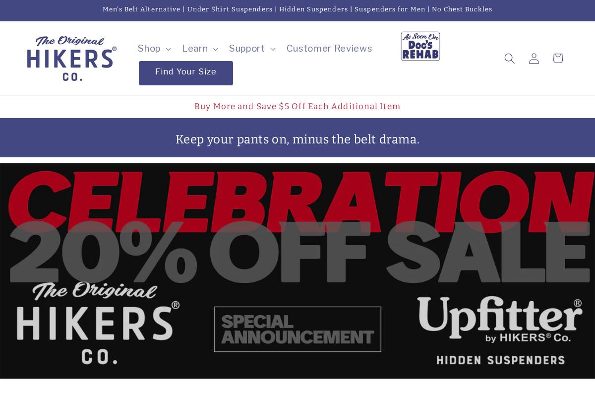 hikersco.com homepage screenshot