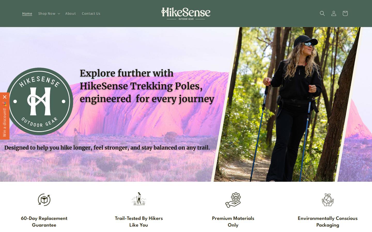 hikesensestore.com homepage screenshot