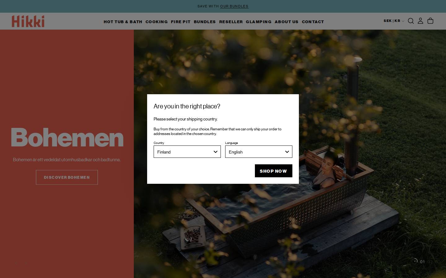 hikkisweden.com homepage screenshot