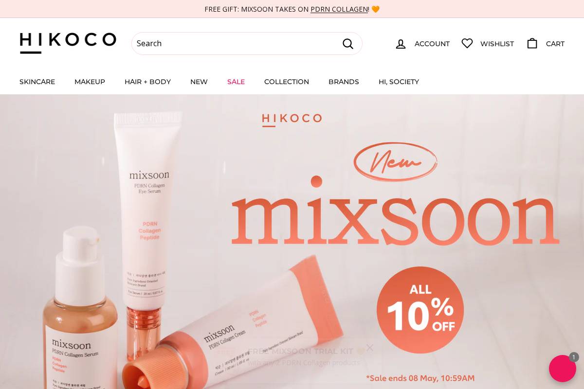 Hikoco homepage screenshot