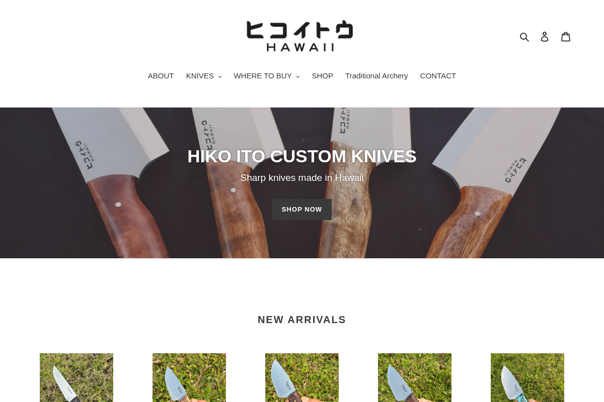 hikoito.com homepage screenshot