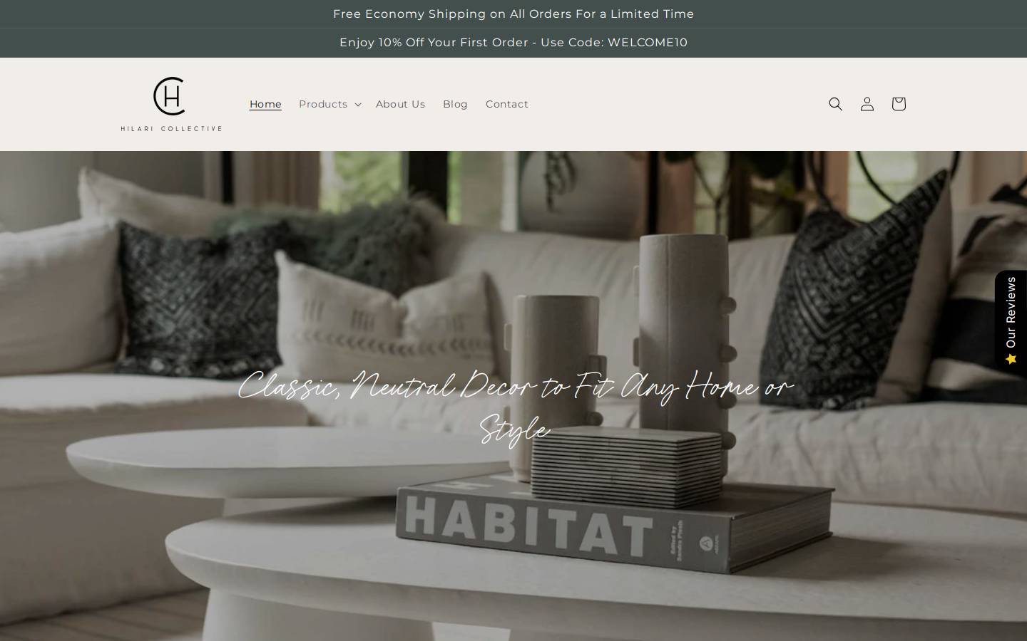 hilaricollective.com homepage screenshot