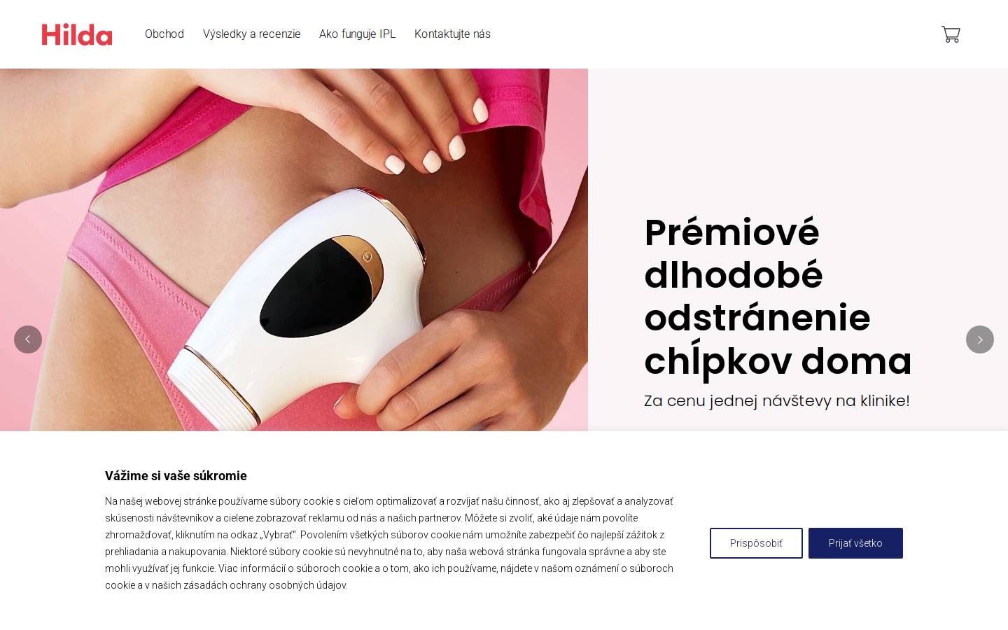 hilda.sk homepage screenshot