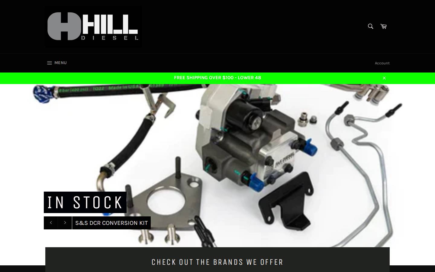 hilldiesel.com homepage screenshot
