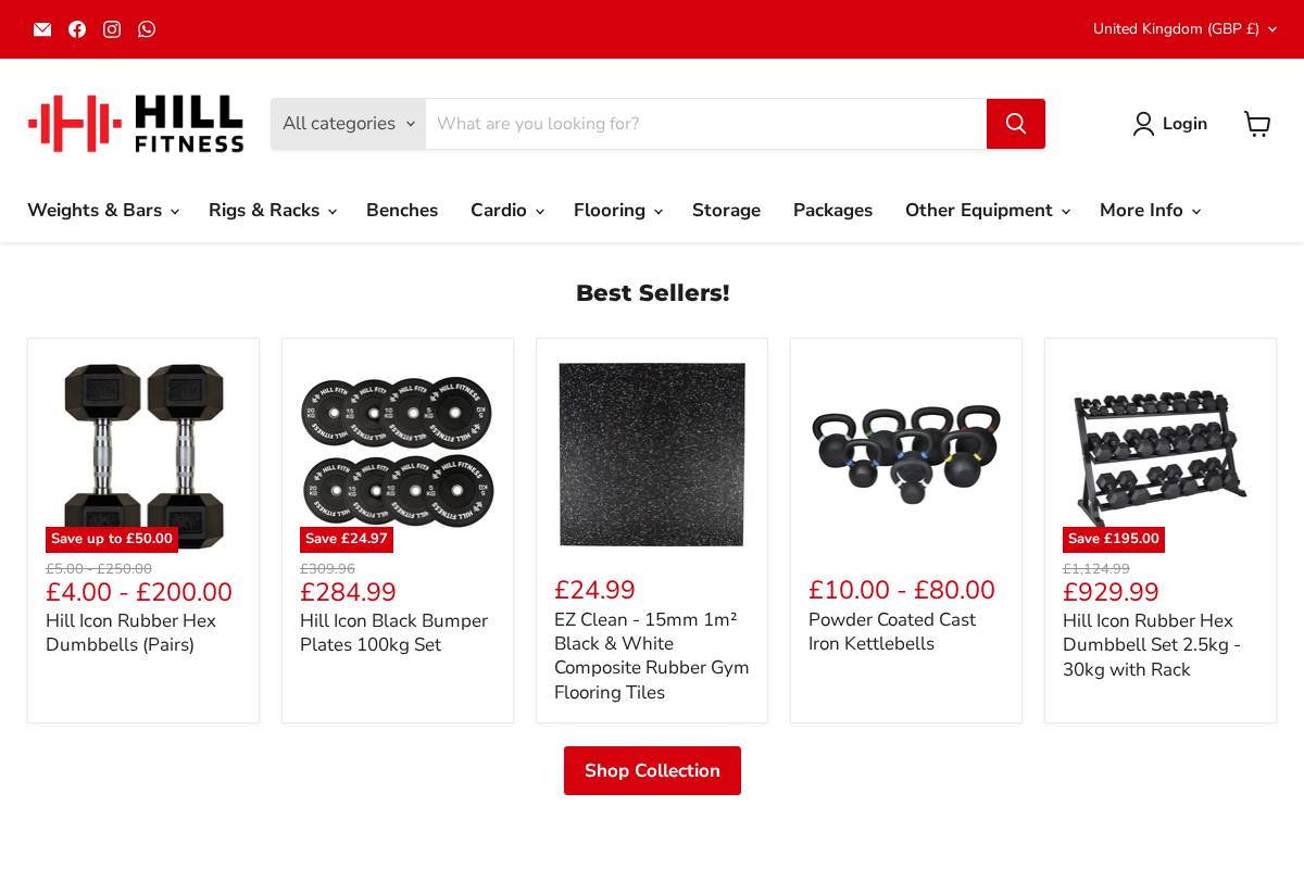 Hillfitnessuk homepage screenshot