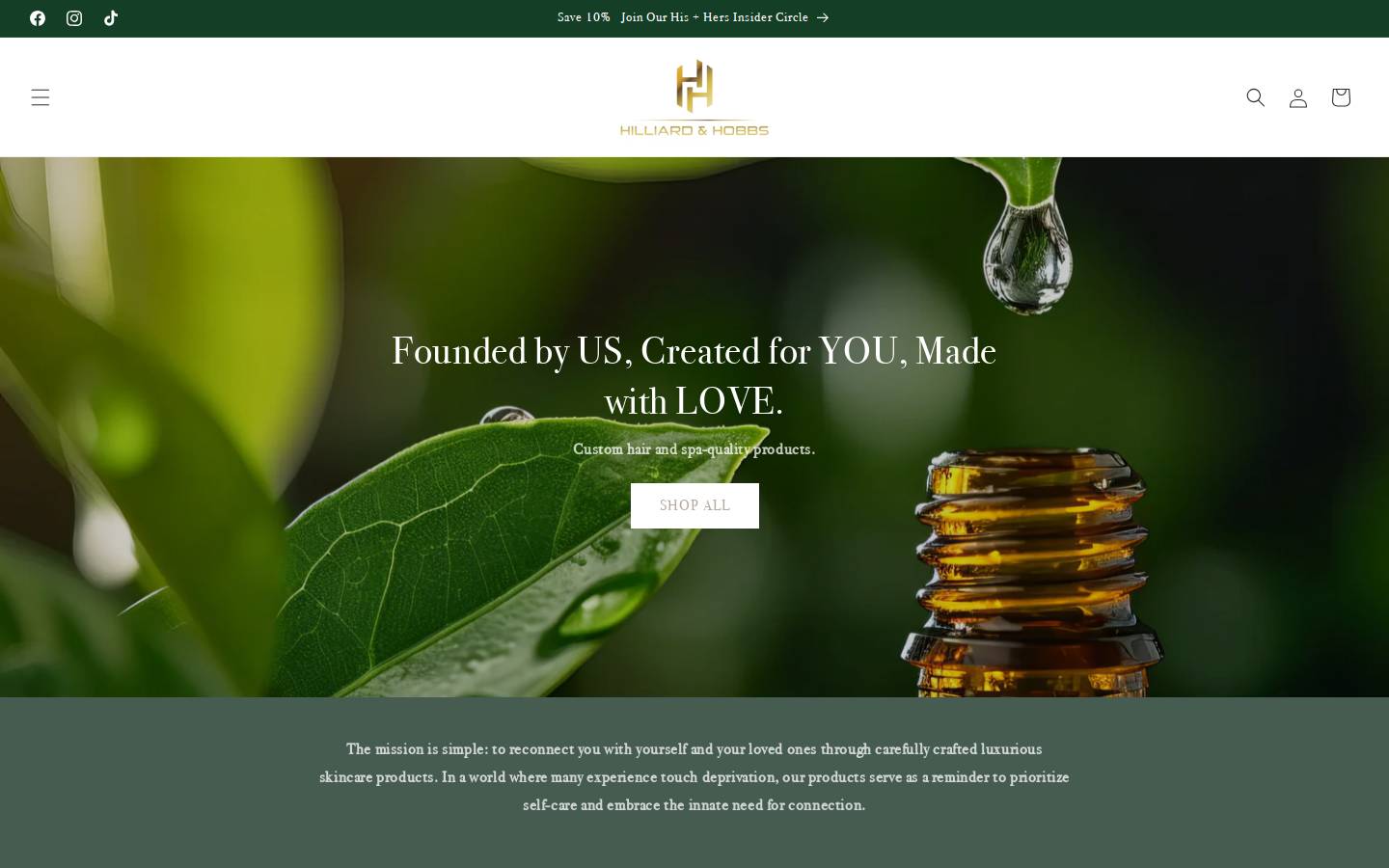 hilliardandhobbs.com homepage screenshot