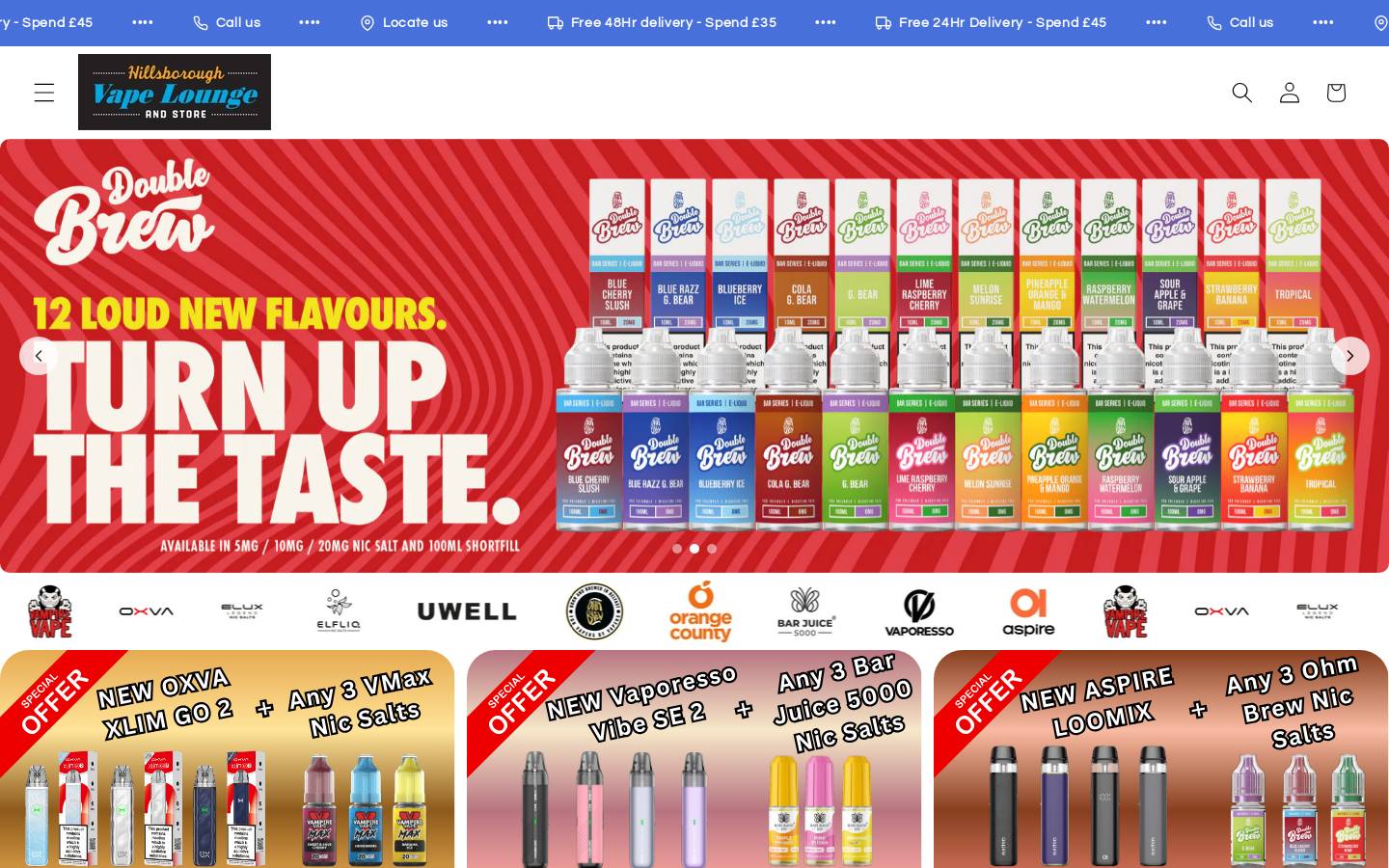 hillsboroughvapelounge.com homepage screenshot