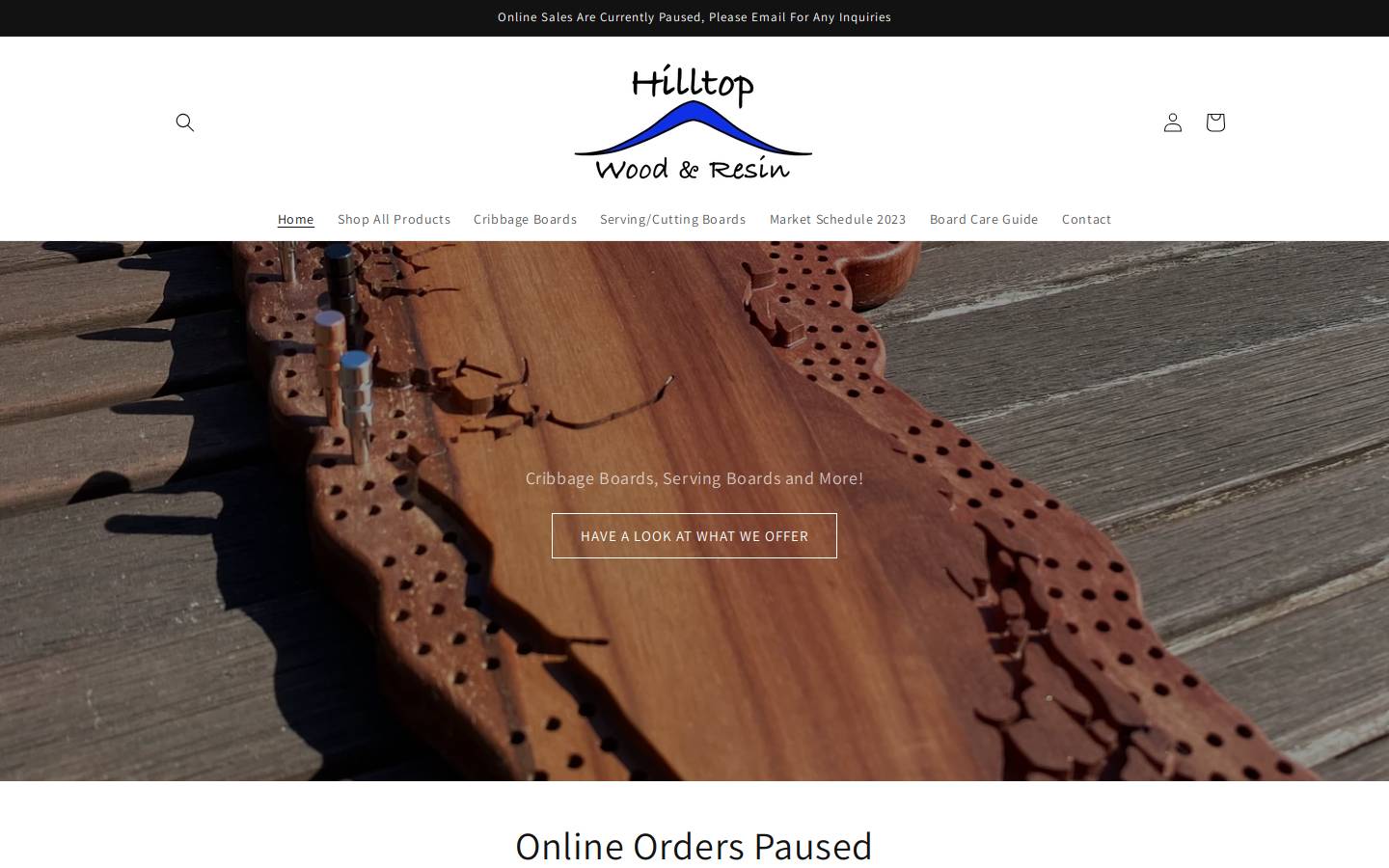 hilltopwood.com homepage screenshot