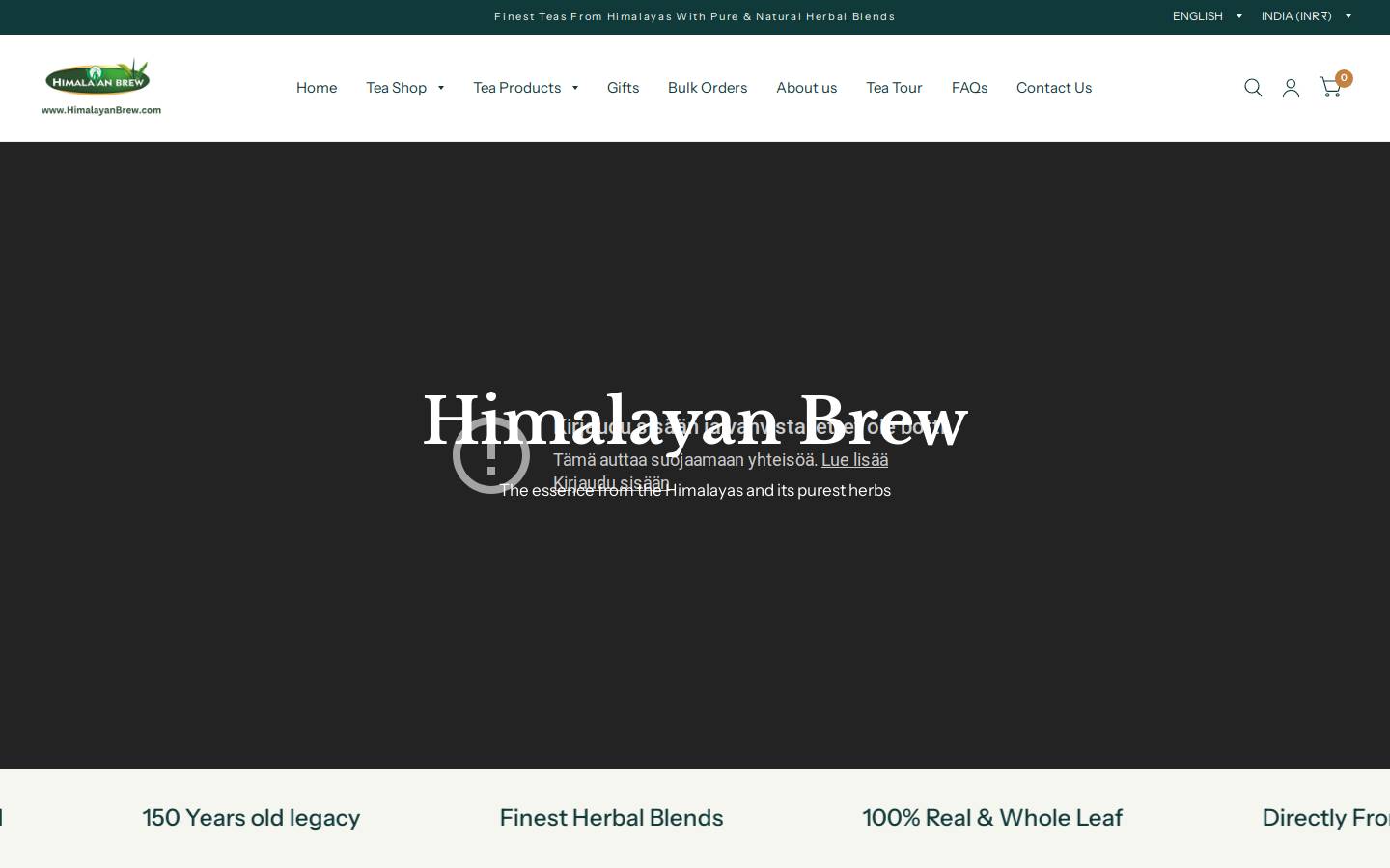 himalayanbrew.com homepage screenshot