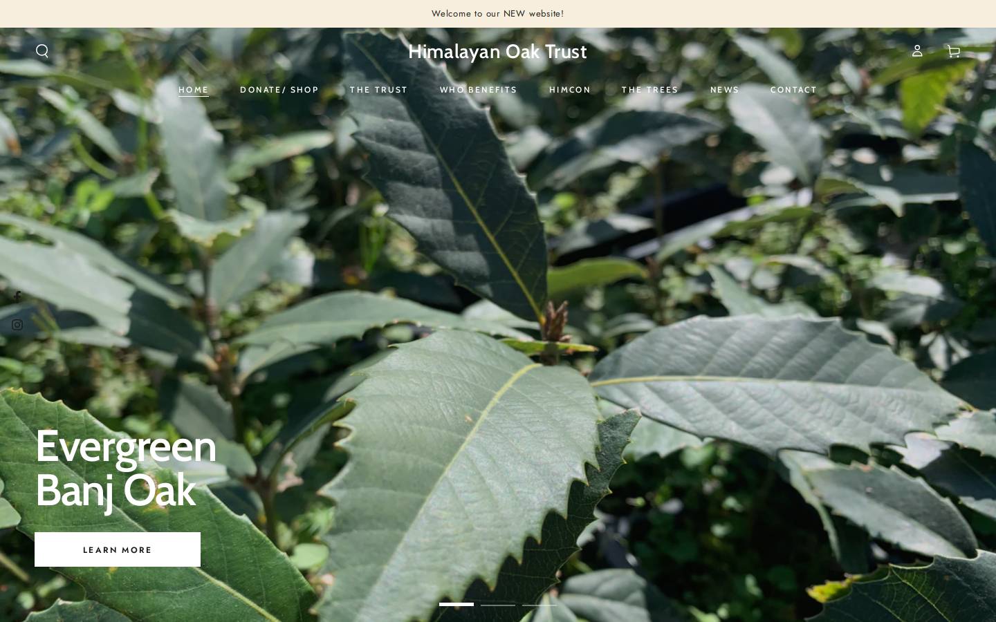 himalayanoaks.com homepage screenshot