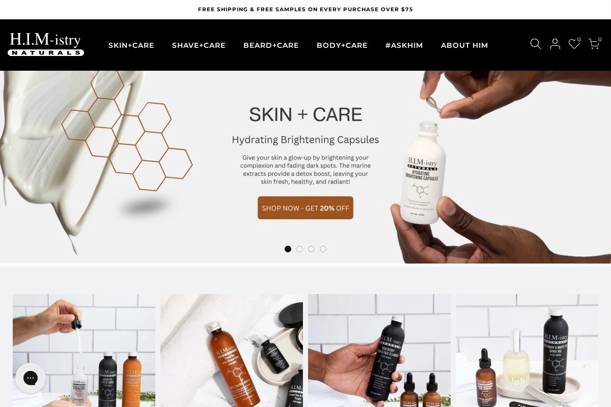 Himistry homepage screenshot