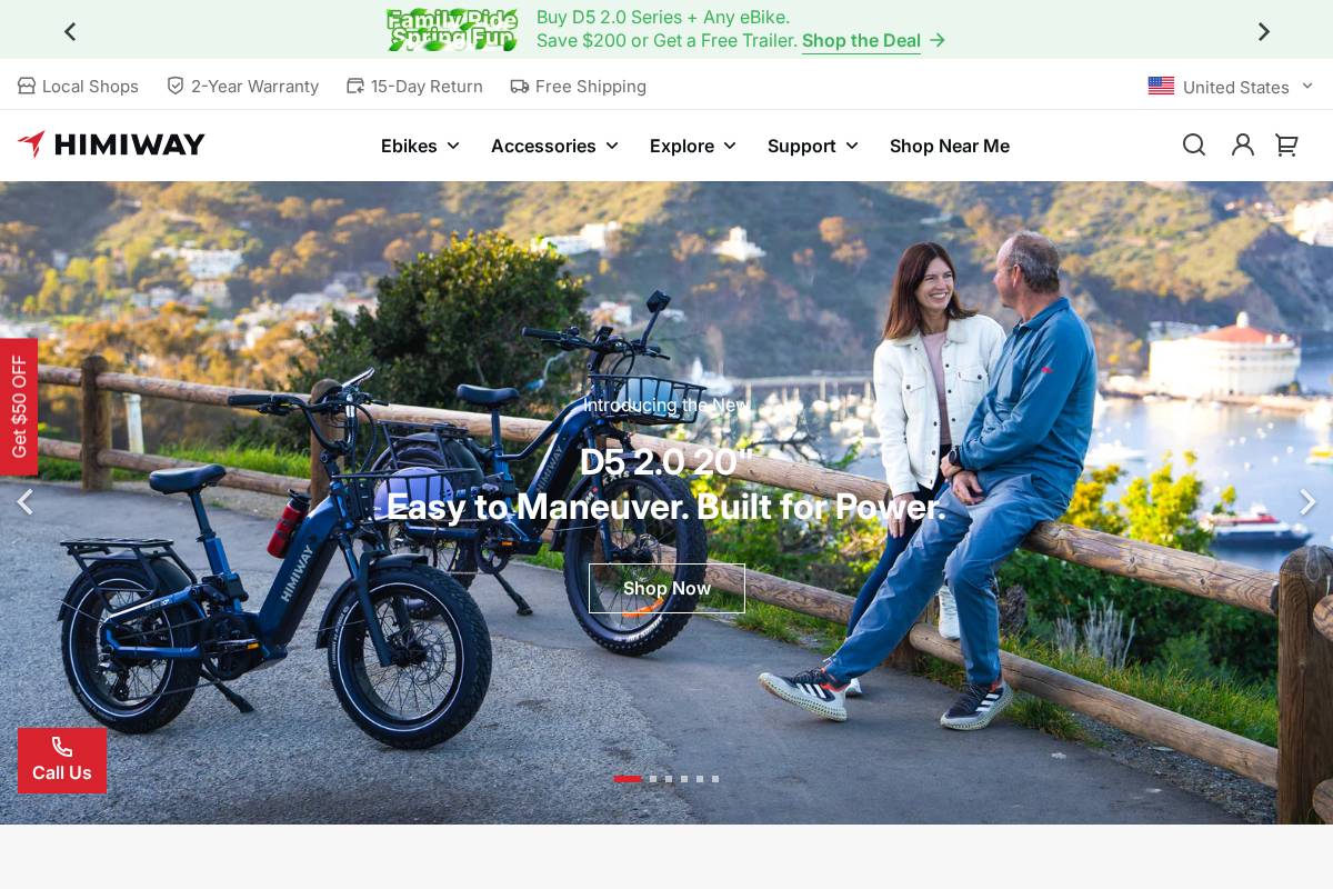 Himiway homepage screenshot