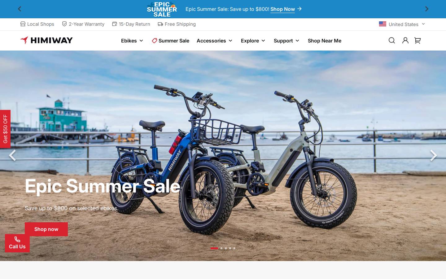 himiwaybikes.com homepage screenshot