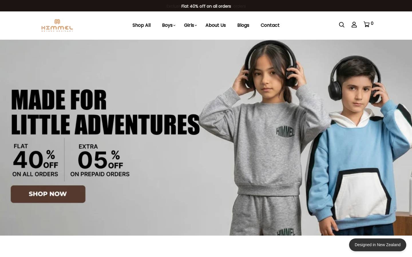 himmelclothing.com homepage screenshot