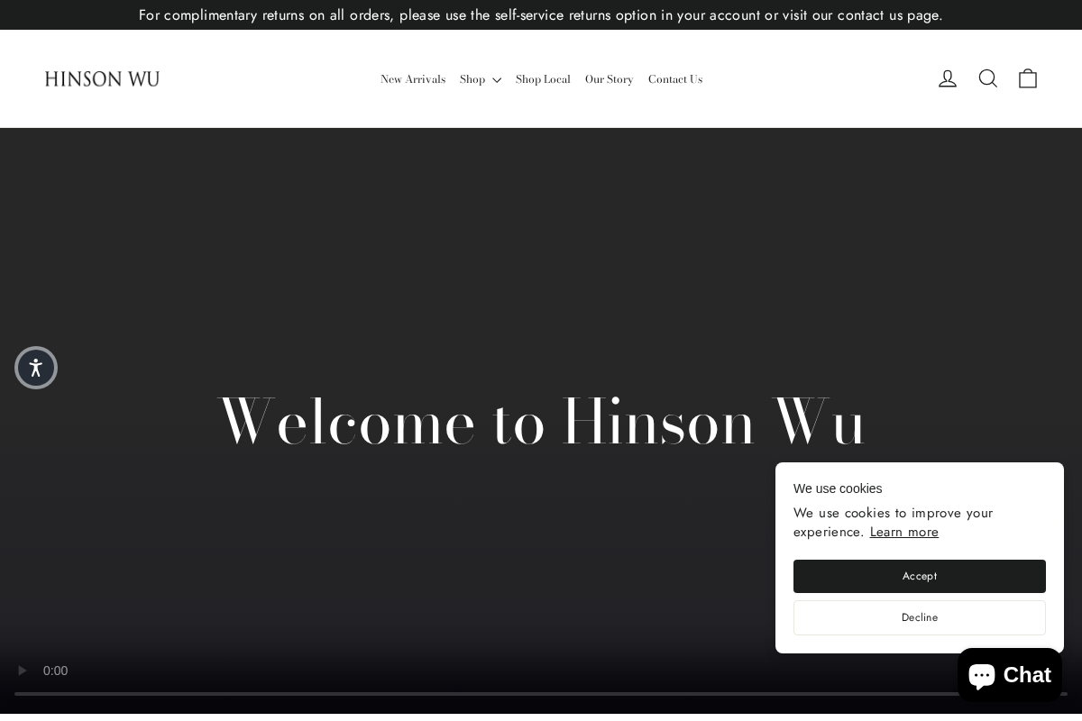 hinsonwu.com homepage screenshot