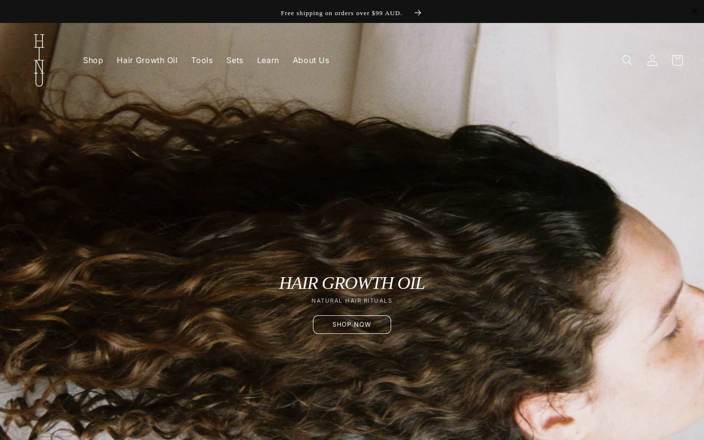 hinu.co homepage screenshot