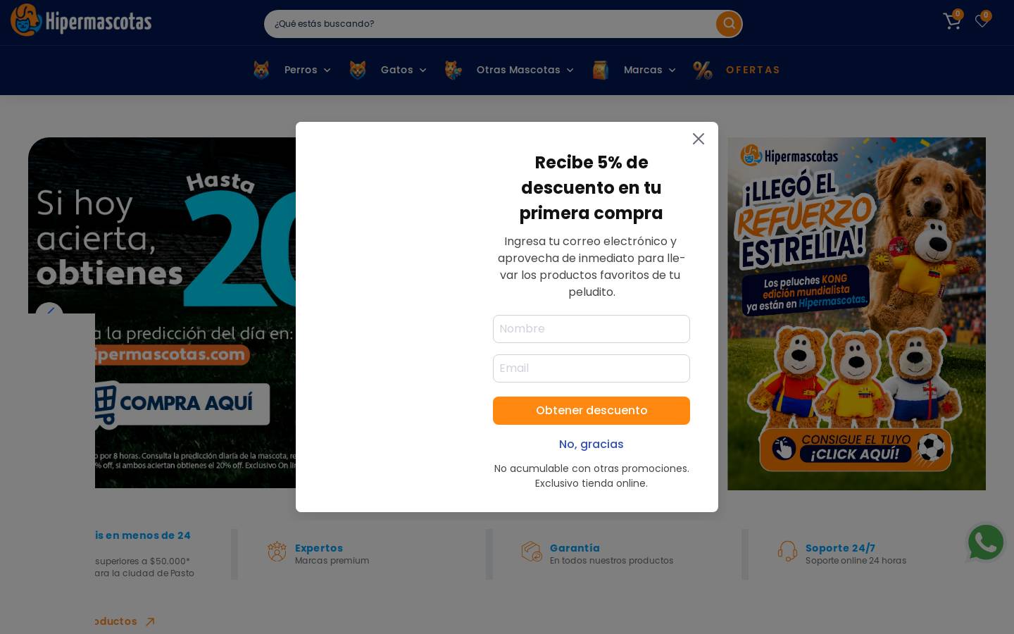 hipermascotas.com homepage screenshot