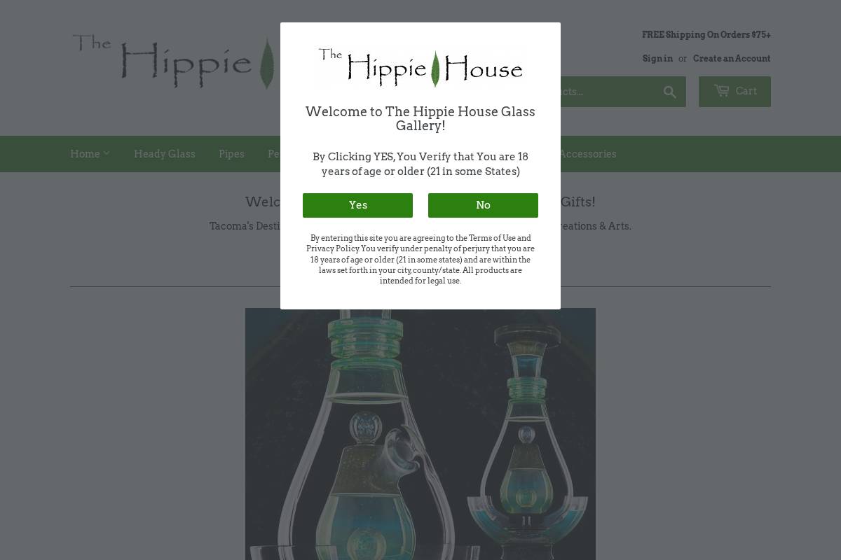 hippiehouse.com homepage screenshot