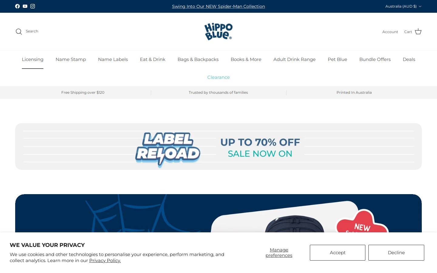 Hippo Blue homepage screenshot