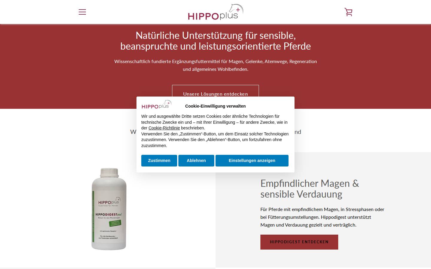 hippoplus.de homepage screenshot