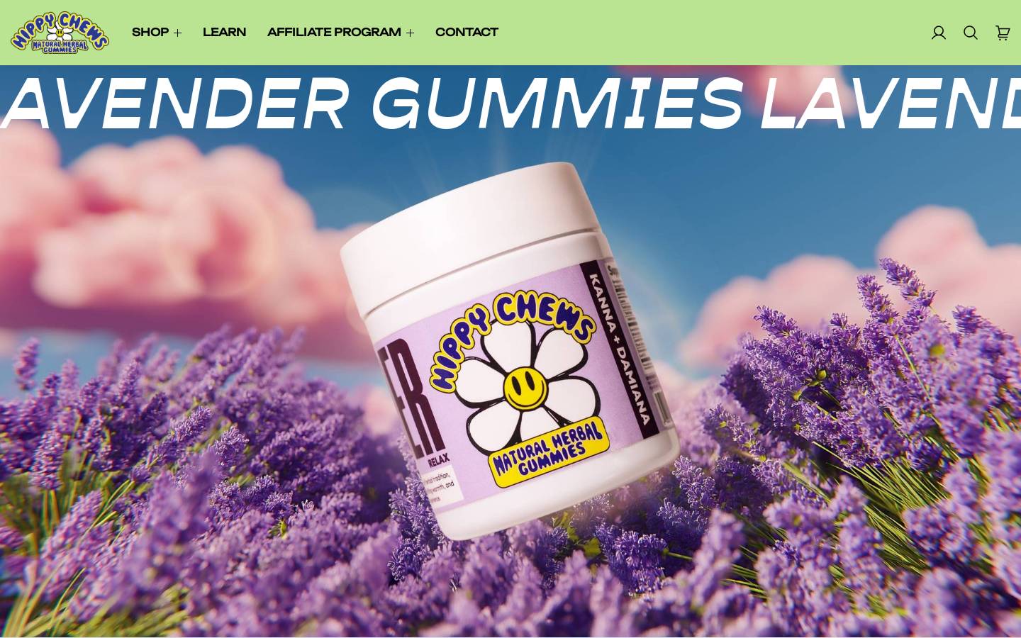hippychews.com homepage screenshot