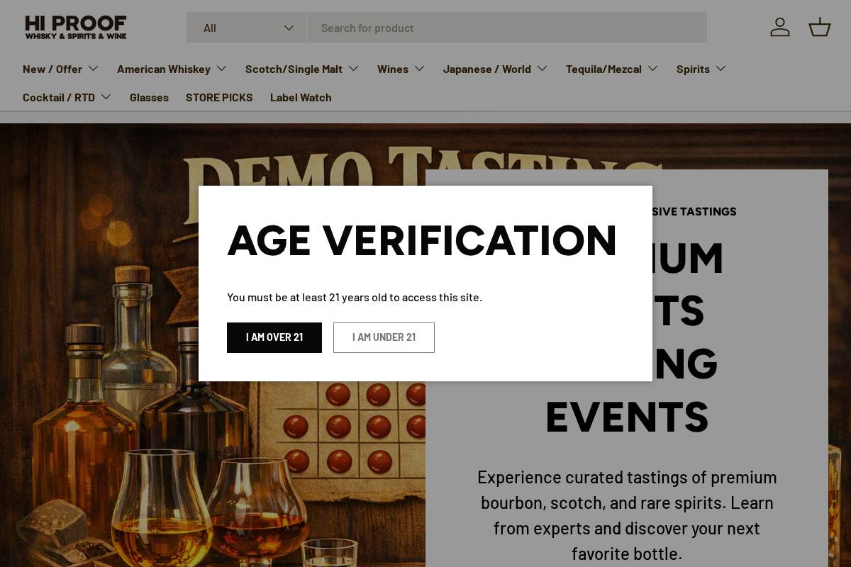 Hiproof homepage screenshot