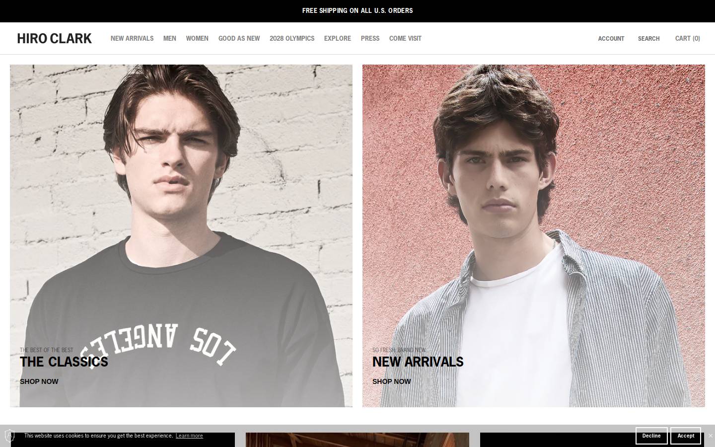 hiroclark.com homepage screenshot