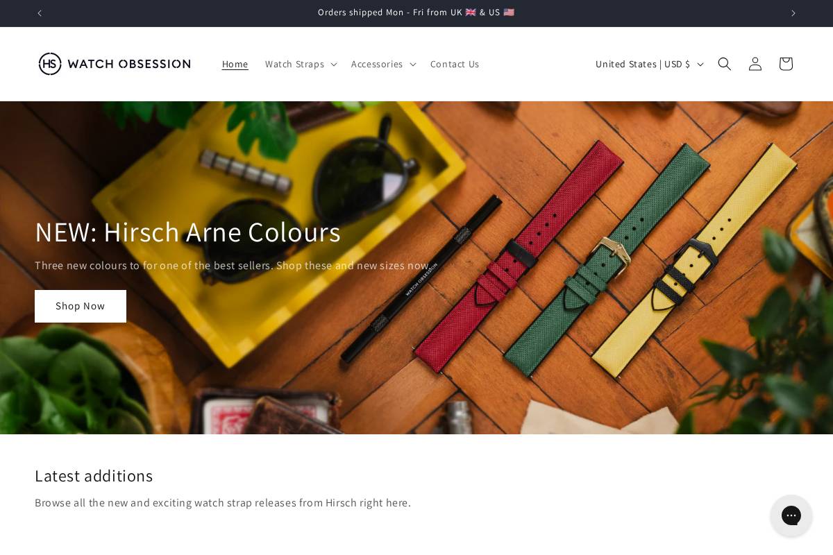 Hirschstraps homepage screenshot