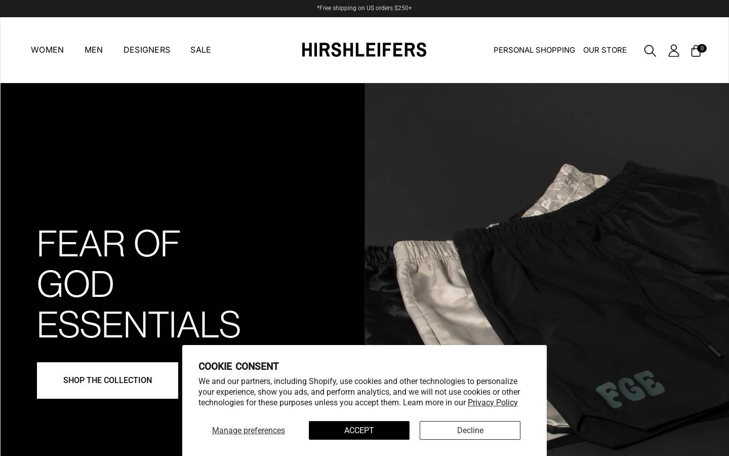 hirshleifers.com homepage screenshot