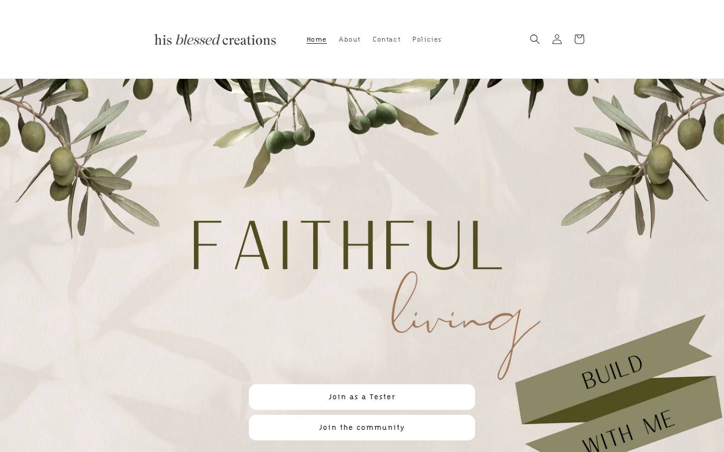 hisblessedcreations.com homepage screenshot