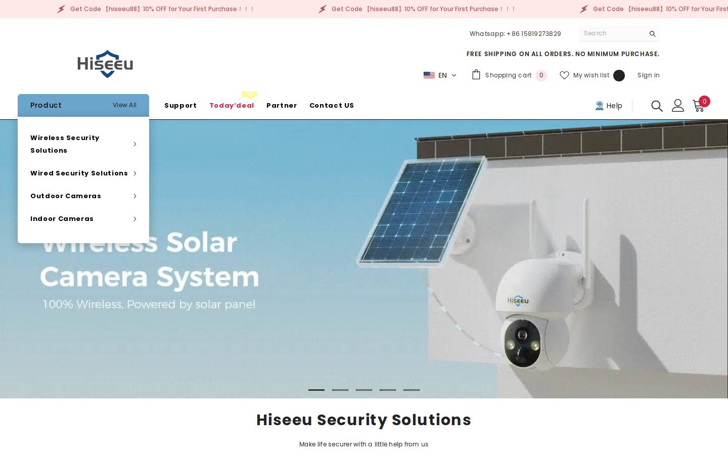 hiseeu.com homepage screenshot