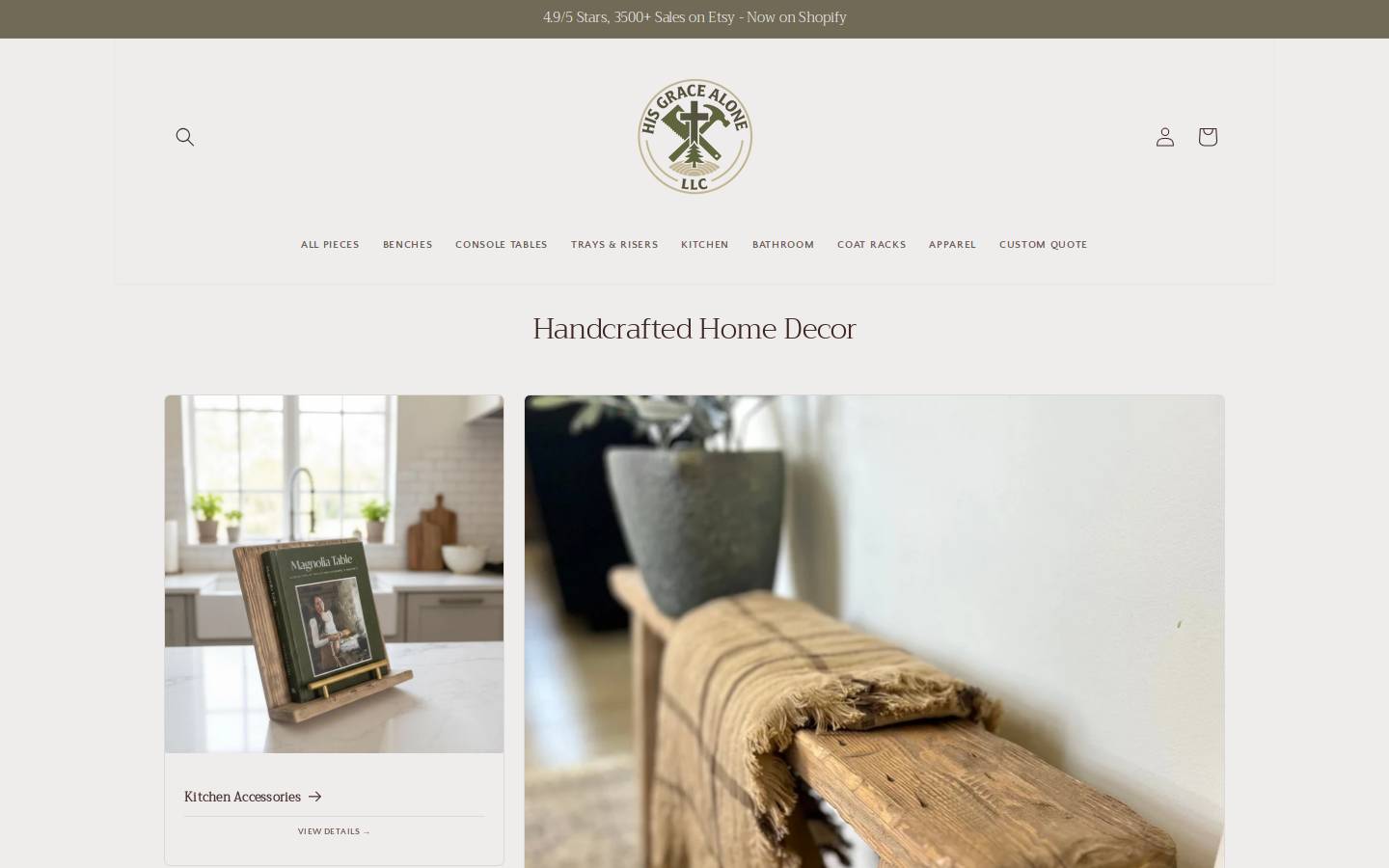 hisgracealoneco.com homepage screenshot