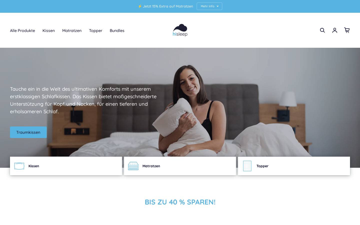 Hisleep homepage screenshot