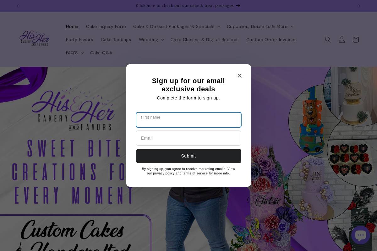 hisnherfavors.com homepage screenshot