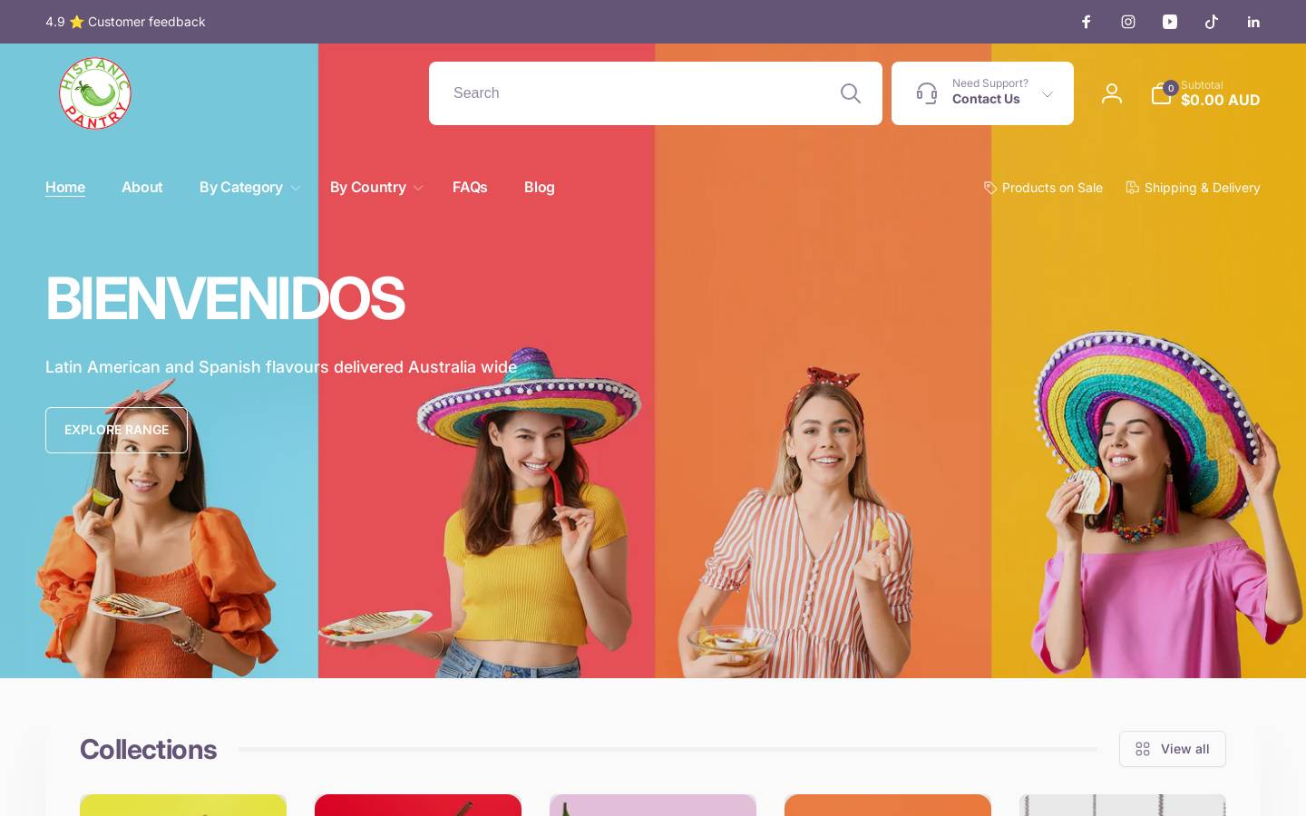 Hispanicpantry homepage screenshot