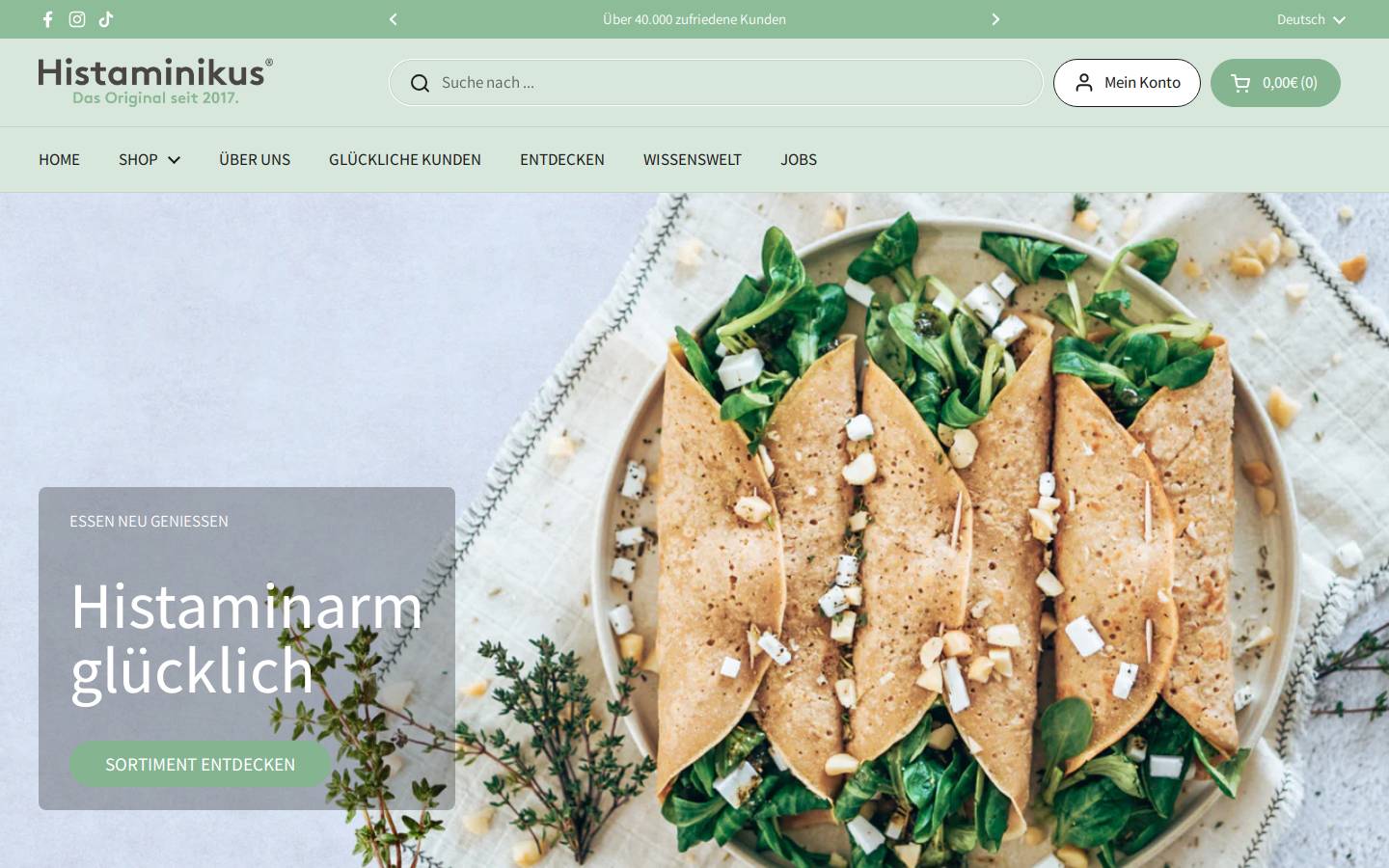Histaminikus homepage screenshot