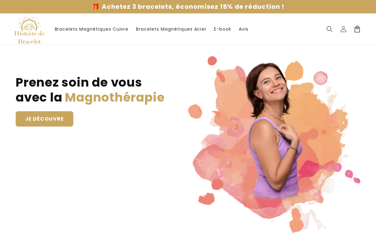 histoire-de-bracelet.com homepage screenshot