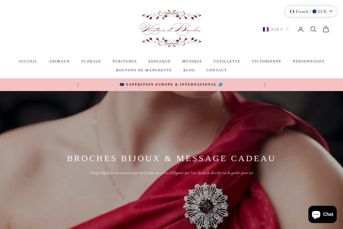 Histoire De Broches homepage screenshot