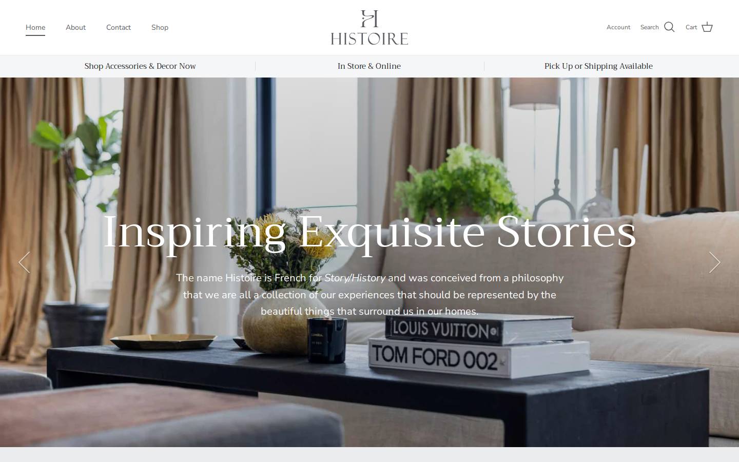 histoireliving.com homepage screenshot
