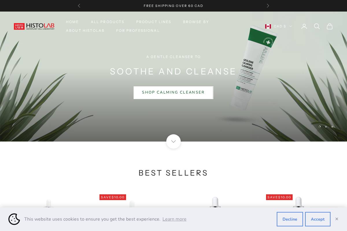 histolab.ca homepage screenshot
