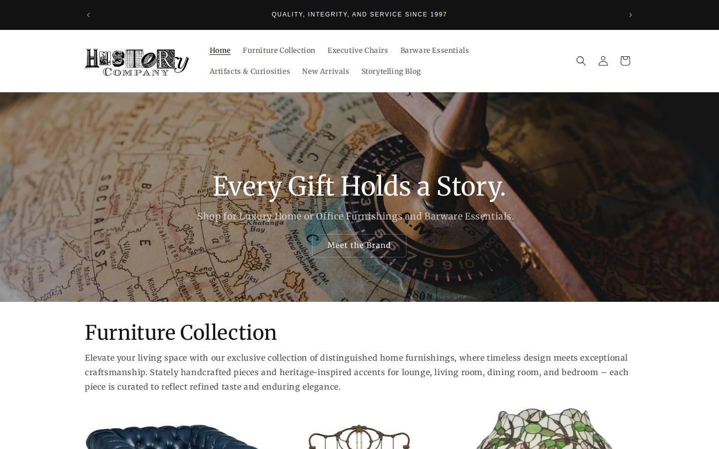 historycompany.com homepage screenshot